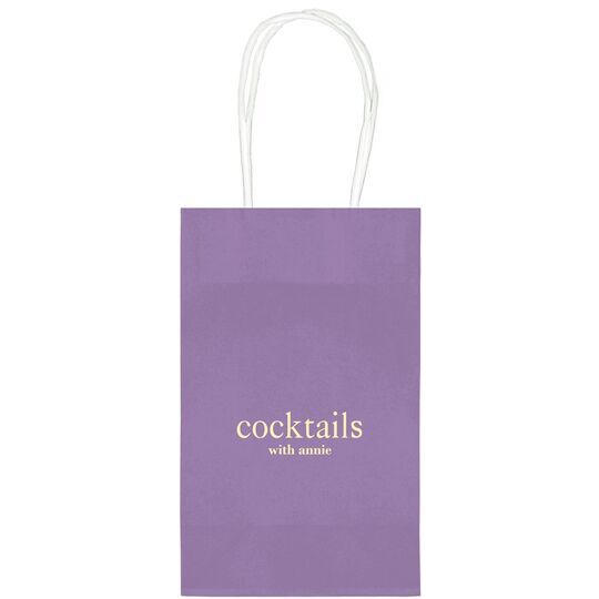 Big Word Cocktails Medium Twisted Handled Bags